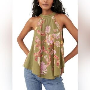 Free People Emily Printed Tank, size L